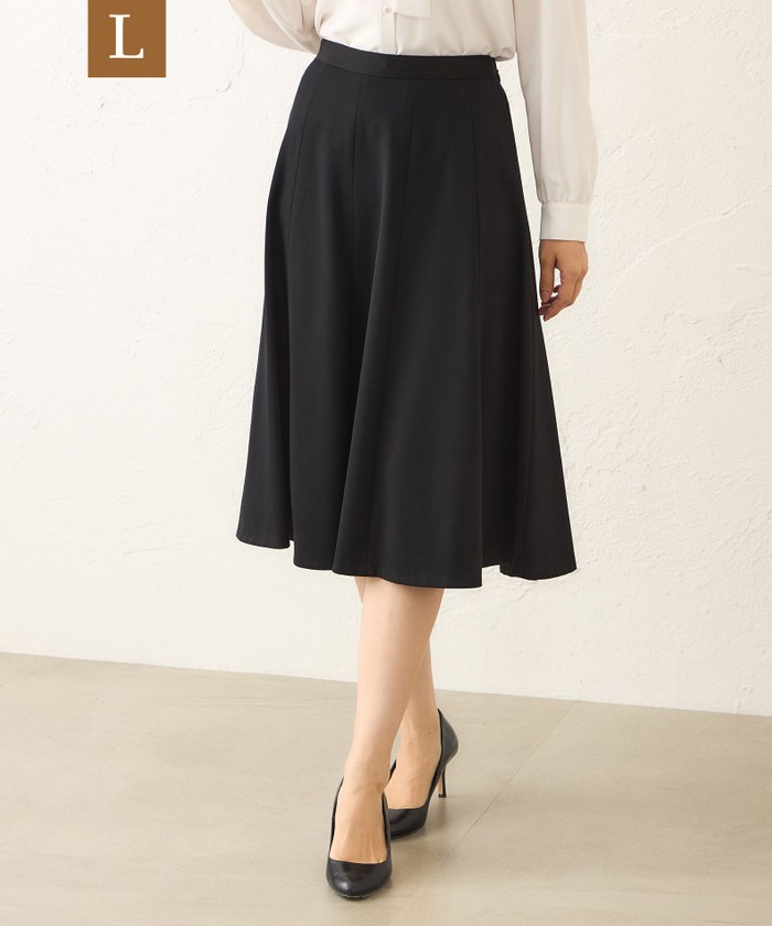 ブラック系｜Aラインスカート｜TO BE CHIC(Lサイズ)(トゥー ビー