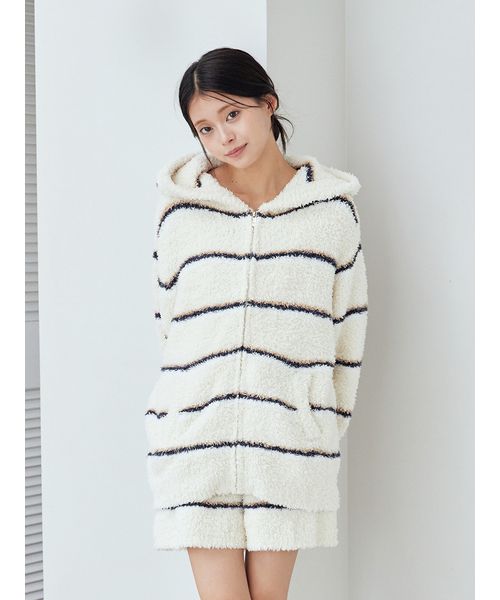 ✨新品未使用タグ付き　ベビモコプルオーバー&ボーダーロングパンツセットももんじゃ ベビモコカラフルボーダーロングパンツ(508555733)｜阪急百貨店