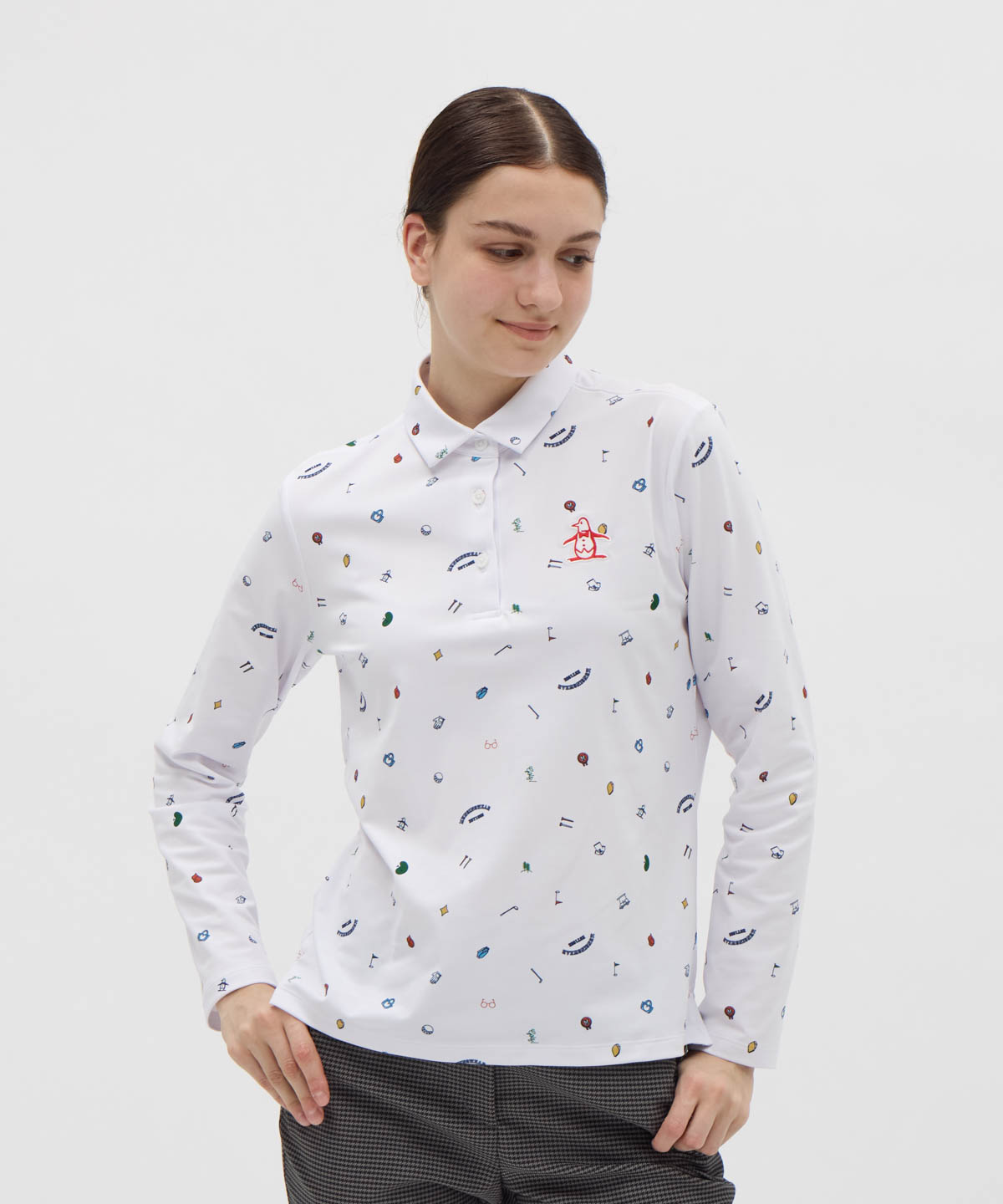 【新品】マンシングウェア 長袖シャツ MGMWJB08保温裏起毛ストレッチ　М Munsingwear マンシング メンズ 長袖ポロシャツ MGMWJB08 保温