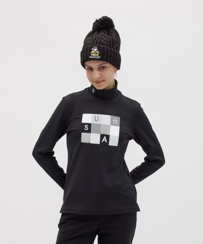 マンシングウェア Munsingwear 防風ストレッチラメパネルプリントタート