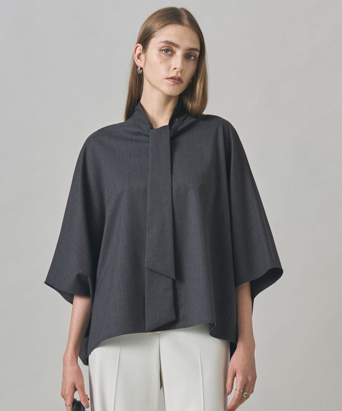 洗える】T/Wブロード ボウタイブラウス(508560419)｜阪急百貨店公式