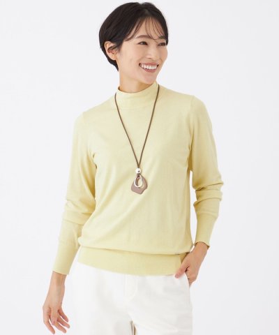 【カタログ掲載】【ウォッシャブル】ラメハイゲージニットハイネックプルオーバー