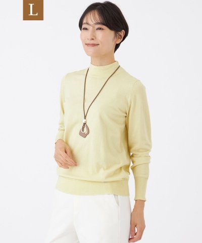 【L】【カタログ掲載】【ウォッシャブル】ラメハイゲージニットハイネックプルオーバ