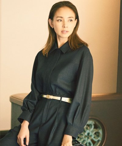 【17号サイズまで展開・SHIHOさん着用・洗える】デニムライクツイル ジャケッ
