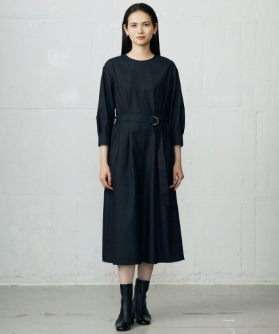 【17号サイズまで展開・洗える】デニムライクツイル ワンピース