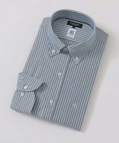 カネマサマイクロストライプジャージーボタンダウンシャツ