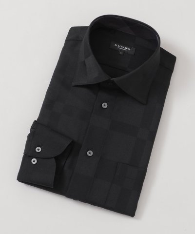 ウォッシャブルウールシャドークレストブリッジチェックセミワイドカラーシャツ