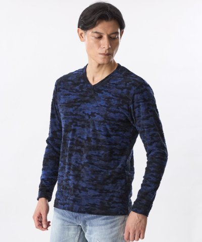 【PRIMA COLLECTION】ランダムパイルカモフラジャカードカットソー