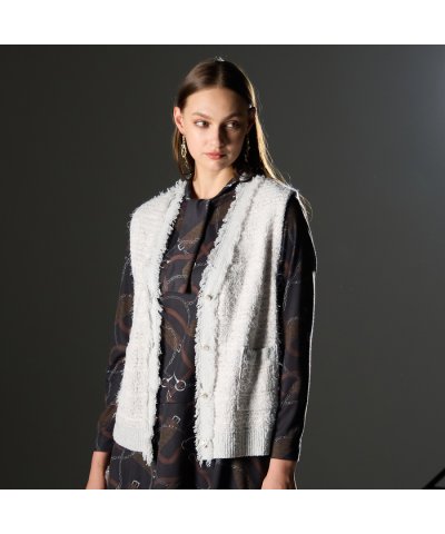 リリアンビューティ Liliane Burty 【L～4L】ツイードニットベスト