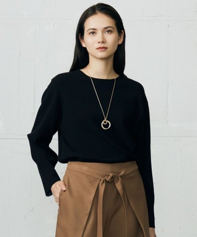 【カタログ掲載・洗える】レーヨンストレッチベーシックシルエット ニット