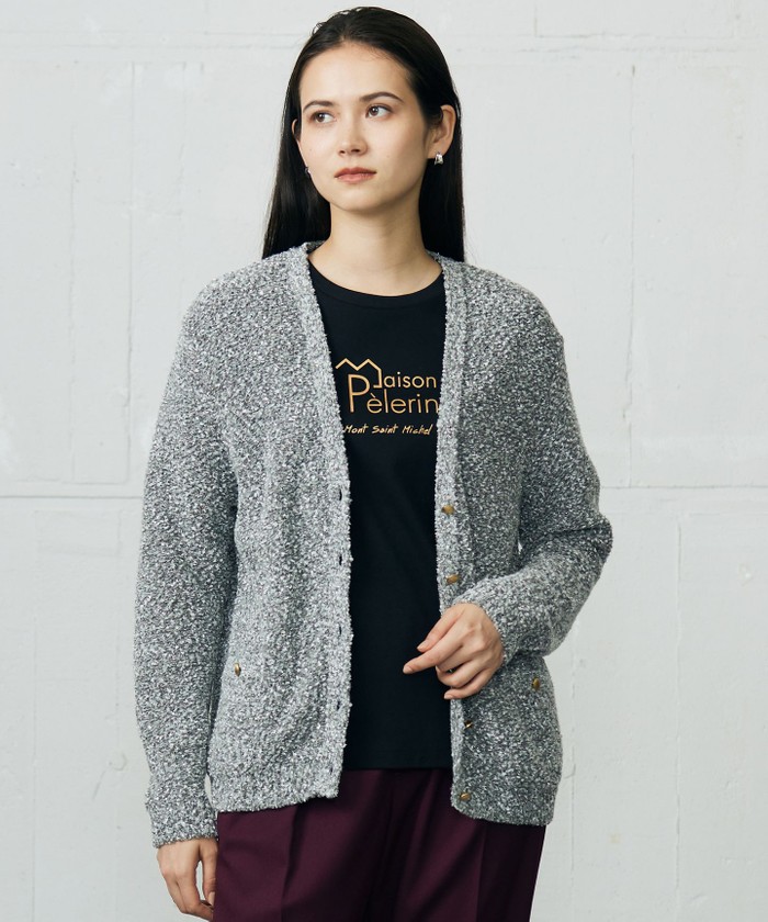 シーニュ　ラメカーディガン cygneシーニュ ラメロングカーディガン Melanie グレー - メルカリ