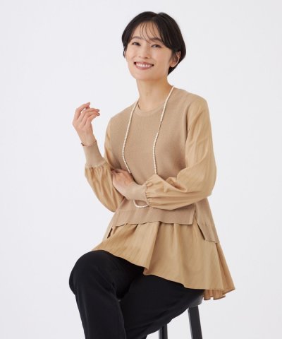 【カタログ掲載】【ウォッシャブル】ドビーストライプシャツコンビニット