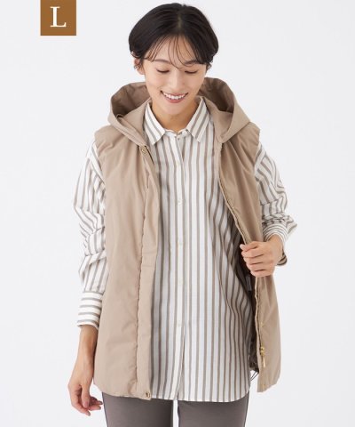 【L】【カタログ掲載】【はっ水・マシンウォッシャブル】グレイスメモリーフーデッド