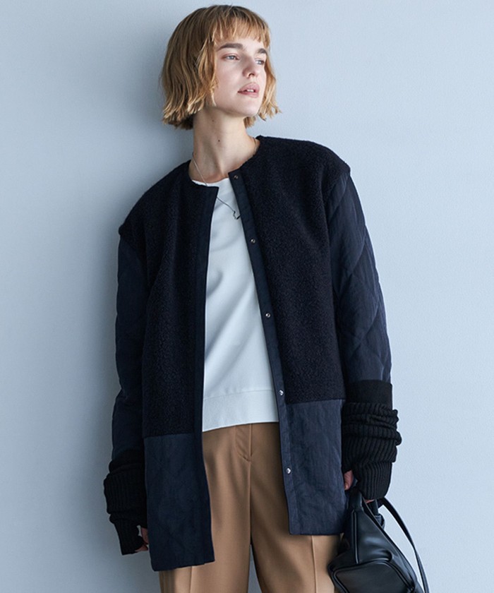 peca リバーシブル ミドル丈コート シルク ラビット 【公式通販】 peca リバーシブル ミドル丈コート シルク ラビット 【公式通販】