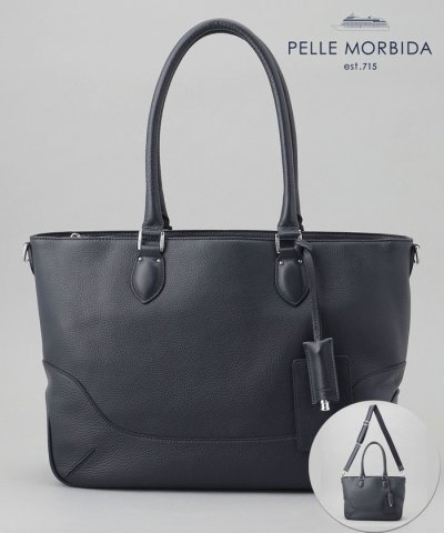 日本製【PELLE MORBIDA】2WAY シュリンクレザートートバッグ