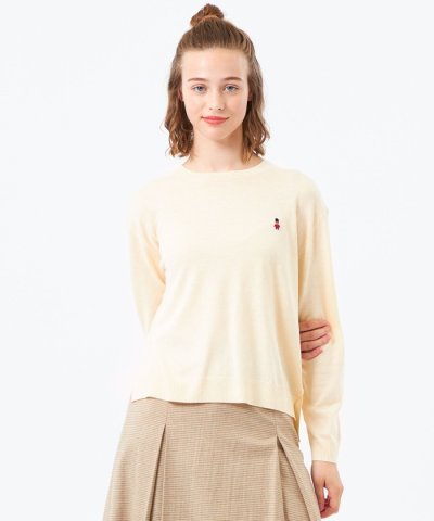 【WEB&一部店舗限定】バッキンガムベア ワッペンクルーネックニット