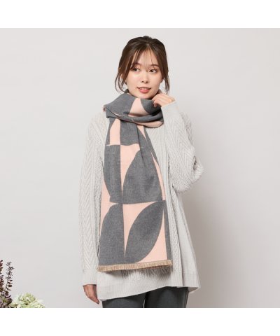 【手洗いOK】幾何柄ビッグストール