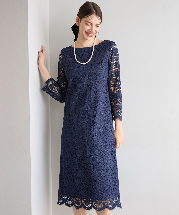 新品タグ付き 23区　【APPLAUDIR】スクエアネックタフタ ドレス APPLAUDIR】スクエアネックタフタ ドレス （ドレス）｜23区 / ニジュウ