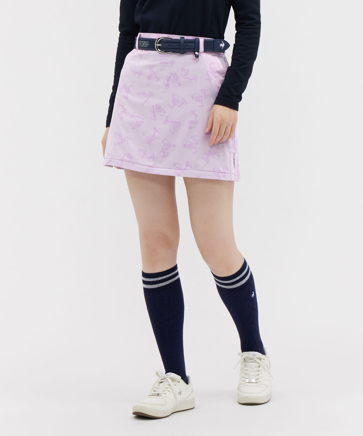 lecoqsportifgolf ルコックスポルティフ ゴルフ le coq sportif golf 総柄ウォー パープル M