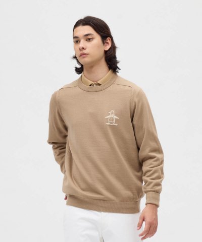 マンシングウェア Munsingwear 吸湿発熱ビッグロゴクルーネックセーター