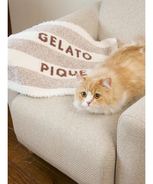 GELATOPIQUECAT & DOG 【CAT & DOG】ジェラートメランジ2ボーダーブランケット BRW F GELATOPIQUECAT & DOG 【CAT & DOG】ジェラートメランジ2ボーダーブランケット BRW F
