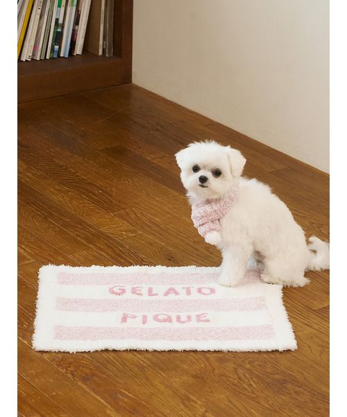 GELATOPIQUECAT & DOG 【CAT & DOG】ジェラートメランジ2ボーダーブランケット PNK F GELATOPIQUECAT & DOG 【CAT & DOG】ジェラートメランジ2ボーダーブランケット PNK F
