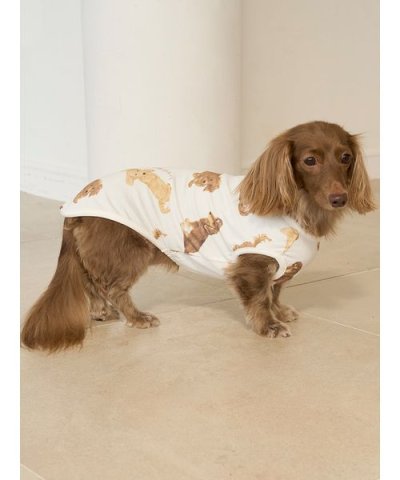 【CAT&DOG】ダックスフンド柄カットソープルオーバー