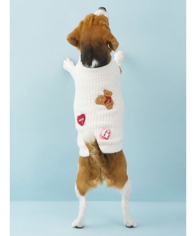 【CAT&DOG】ベビモコベアサガラ刺繍プルオーバー