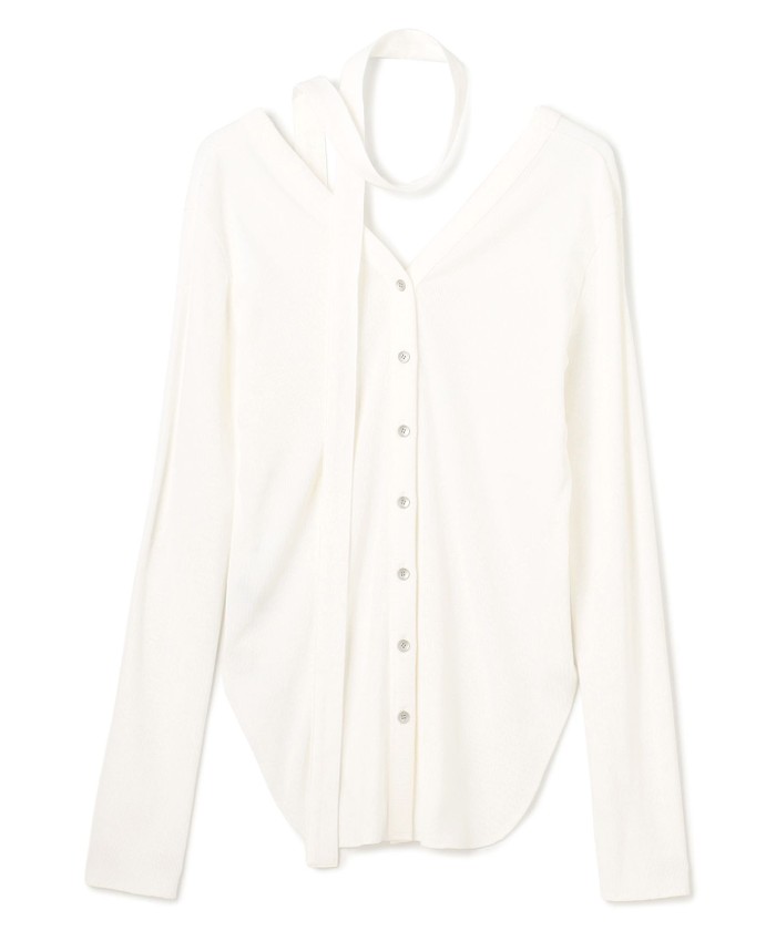 UNCRAVE 【洗濯機洗い可】ヴィンテージリブ 2WAYトップス オフ F UNCRAVE 【洗濯機洗い可】ヴィンテージリブ 2WAYトップス オフ F