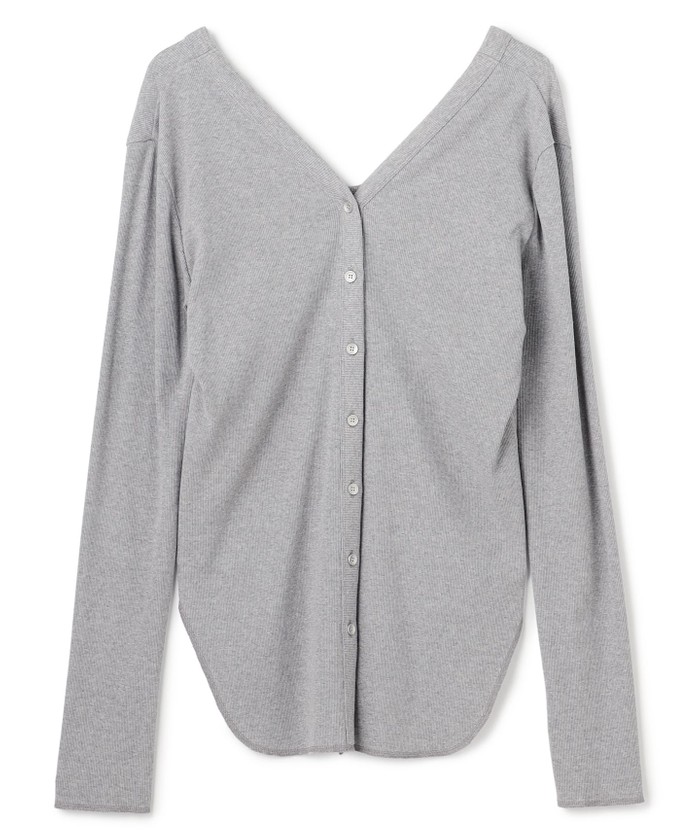 UNCRAVE 【洗濯機洗い可】ヴィンテージリブ 2WAYトップス グレー F UNCRAVE 【洗濯機洗い可】ヴィンテージリブ 2WAYトップス グレー F