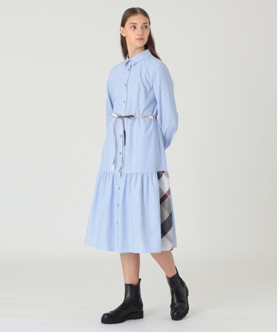【一部店舗限定】コットンライクナチュラルローンシャツドレス