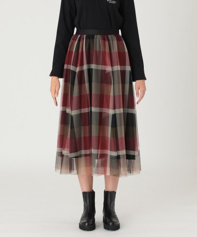 【一部店舗限定】クレストブリッジチェックチュールスカート