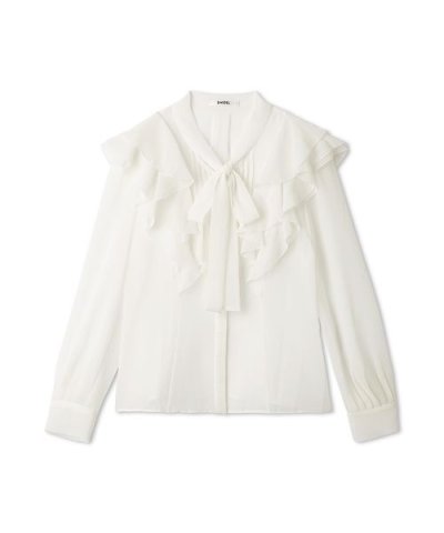 ボウタイフリルブラウス