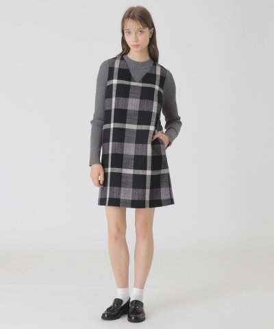 クレストブリッジチェックスラブプリペラミニドレス