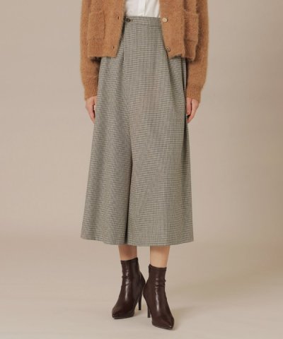【婦人画報11月号掲載】レーヨンウールハウンドトゥースパンツ