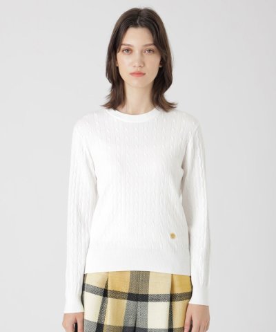 レーヨンストレッチケーブルニット