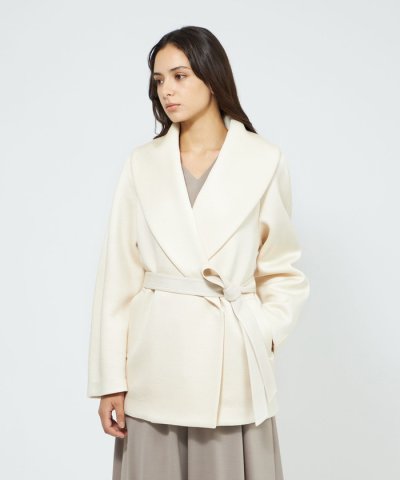 ウールダンボール ショールカラーコート