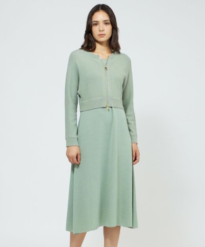 【La maglia】 フェイクレイヤードニットワンピース