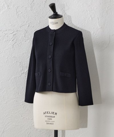 【ATELIER COLLECTION】 シャインレーヨンニットジャケット