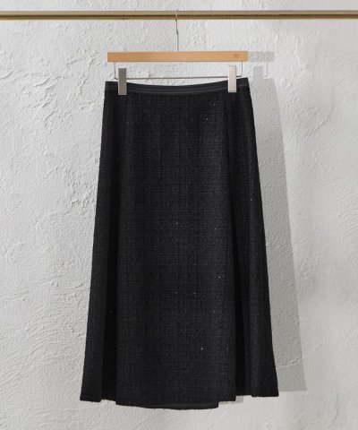 【ATELIER COLLECTION】 スパンコールツイードスカート