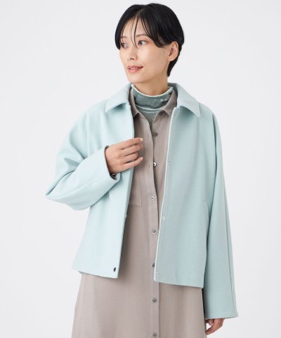 【カタログ掲載】【ウォッシャブル】ウールライクジャージ―ブルゾン