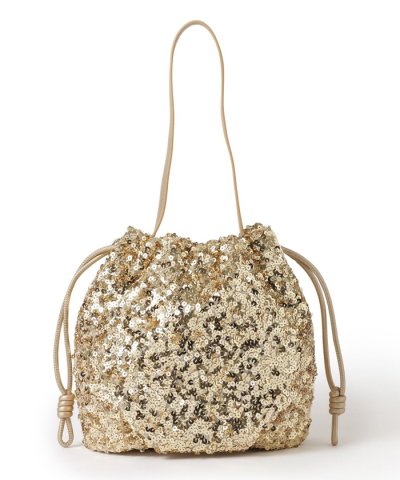 スパンコール巾着トート