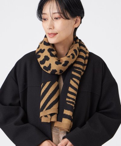 【ウォッシャブル】パッチワークニットストール