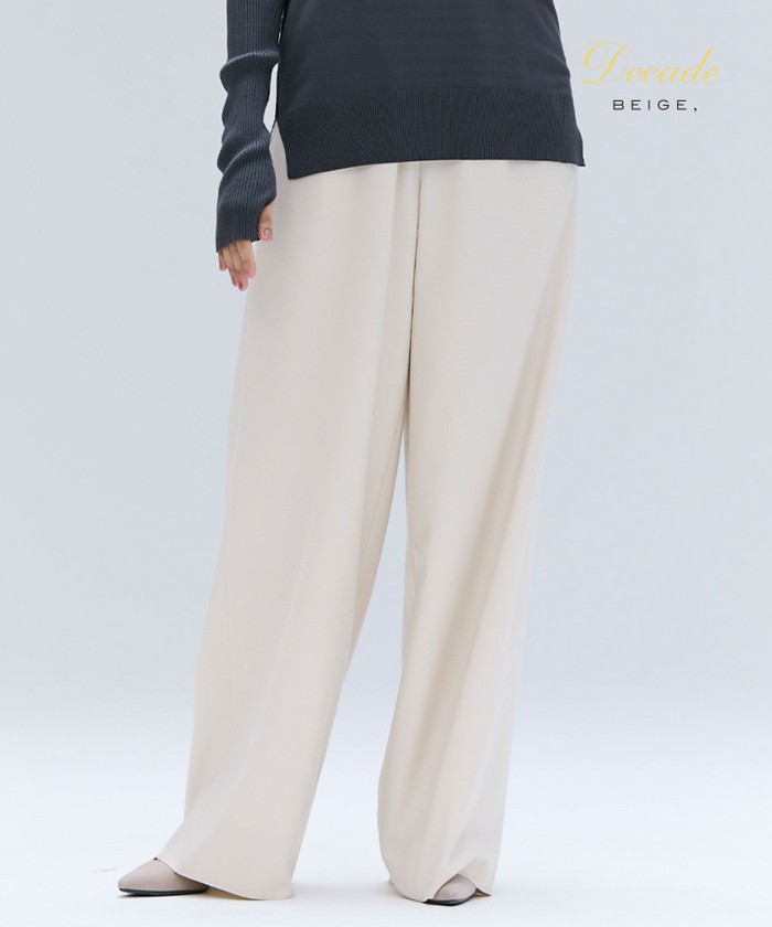 BEIGE 【セットアップ対応】CORBY / ウールイージーワイドパンツ BONE 4 BEIGE 【セットアップ対応】CORBY / ウールイージーワイドパンツ BONE 4