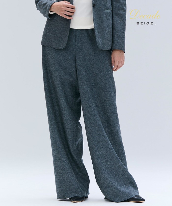BEIGE 【セットアップ対応】CORBY / ウールイージーワイドパンツ C. GRAY 6