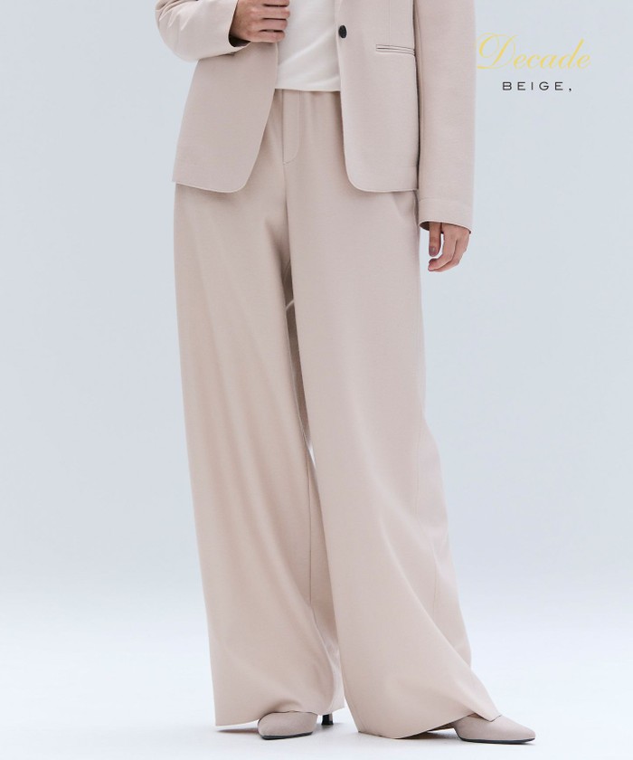 BEIGE 【セットアップ対応】CORBY / ウールイージーワイドパンツ NUDE 6 BEIGE 【セットアップ対応】CORBY / ウールイージーワイドパンツ NUDE 6