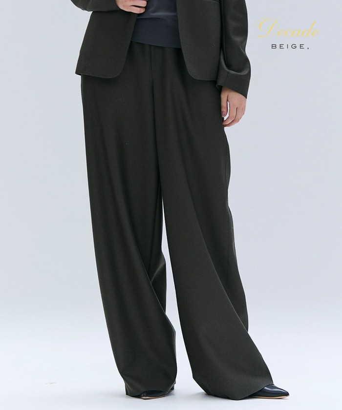 BEIGE 【セットアップ対応】CORBY / ウールイージーワイドパンツ KHAKI 30 BEIGE 【セットアップ対応】CORBY / ウールイージーワイドパンツ KHAKI 30