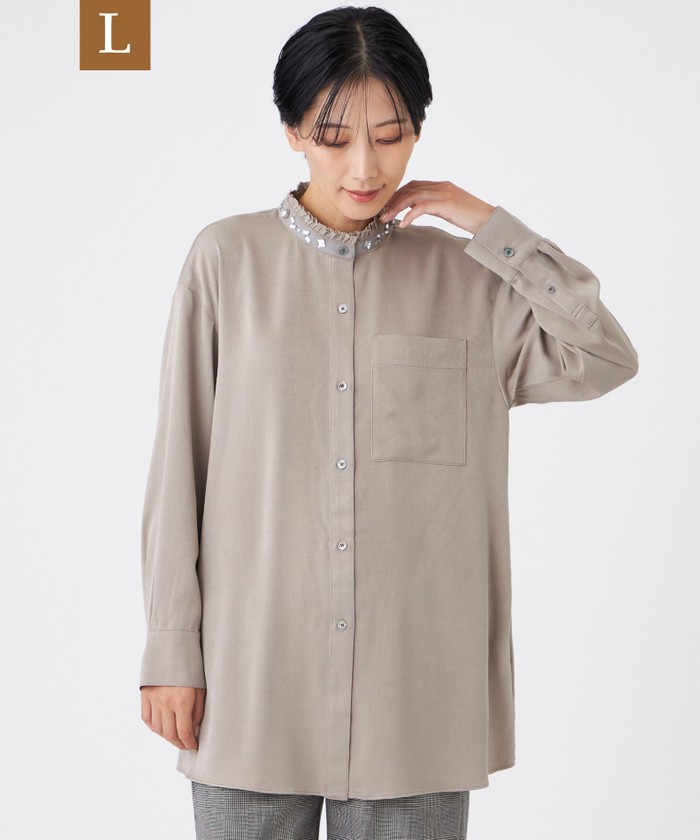 ベージュ系｜シャツ・ブラウス｜EVEX by KRIZIA(Lサイズ)(エヴェックス
