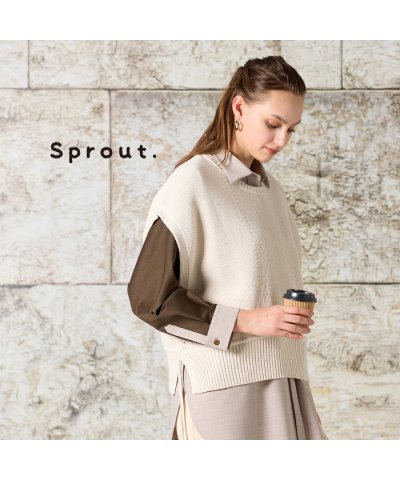 【L・3L】プルオーバーニットベスト