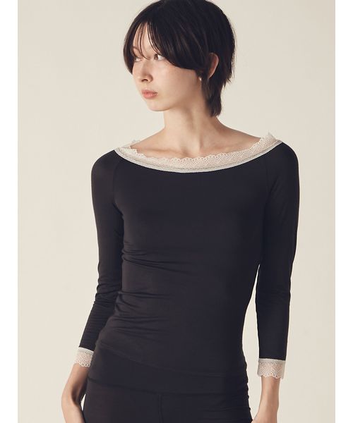 LILYBROWNLingerie 【LILY BROWN Lingerie】メルティヒートオフショルダー BLK F LILYBROWNLingerie 【LILY BROWN Lingerie】メルティヒートオフショルダー BLK F